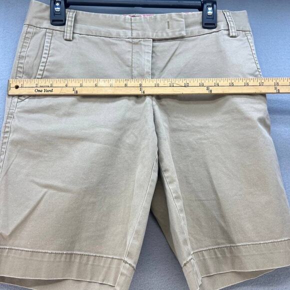 J. Crew Women's City Fit Khaki Chino Shorts Size 6 Stretch - Picture 3 of 10